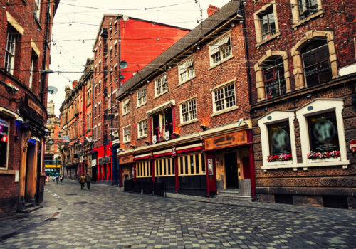 Old,Red,Brick,Buildings,In,The,City,Center,Of,Liverpool,