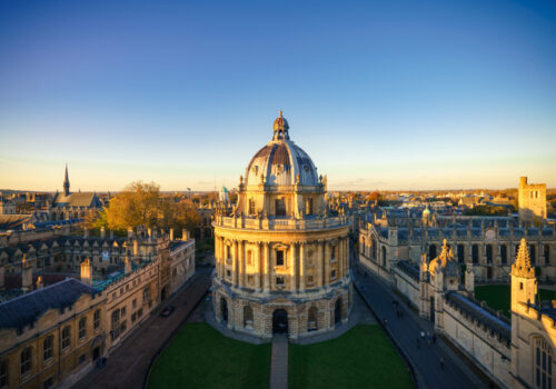 Aerial,View,Of,The,Oxford,University,City,In,England